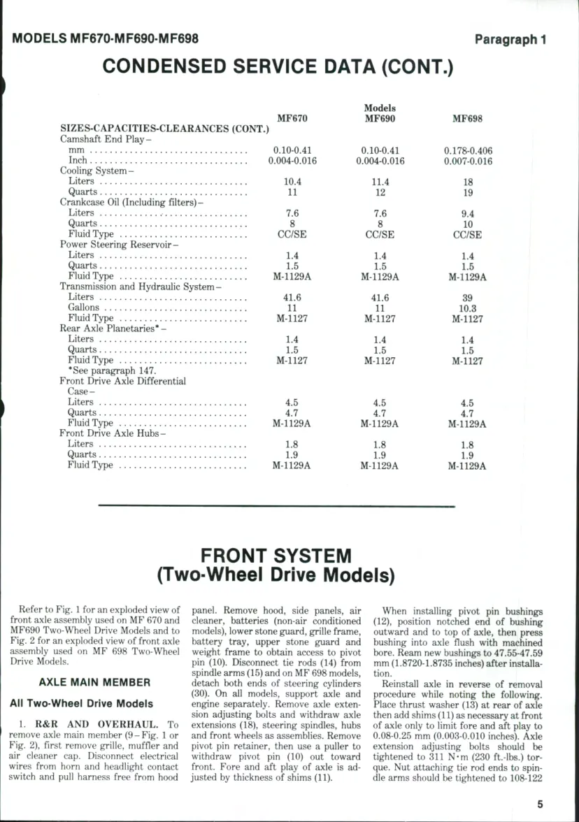 Massey Ferguson 670 690 698 Tractor Service & Repair Manual preview page 4