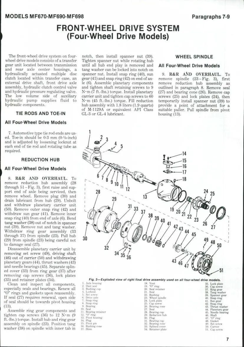 Massey Ferguson 670 690 698 Tractor Service & Repair Manual preview page 6
