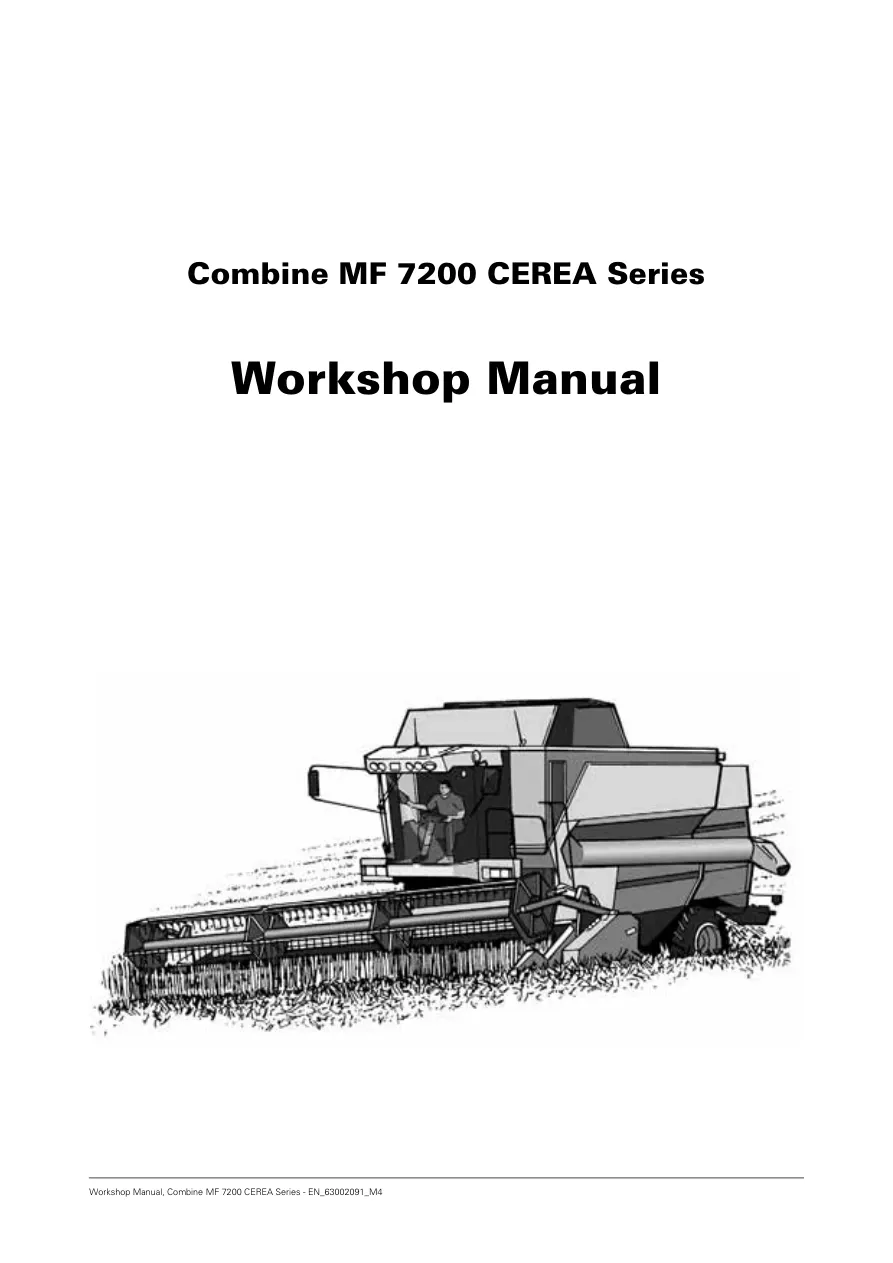 Massey Ferguson Combine Service & Repair Manual preview page 1