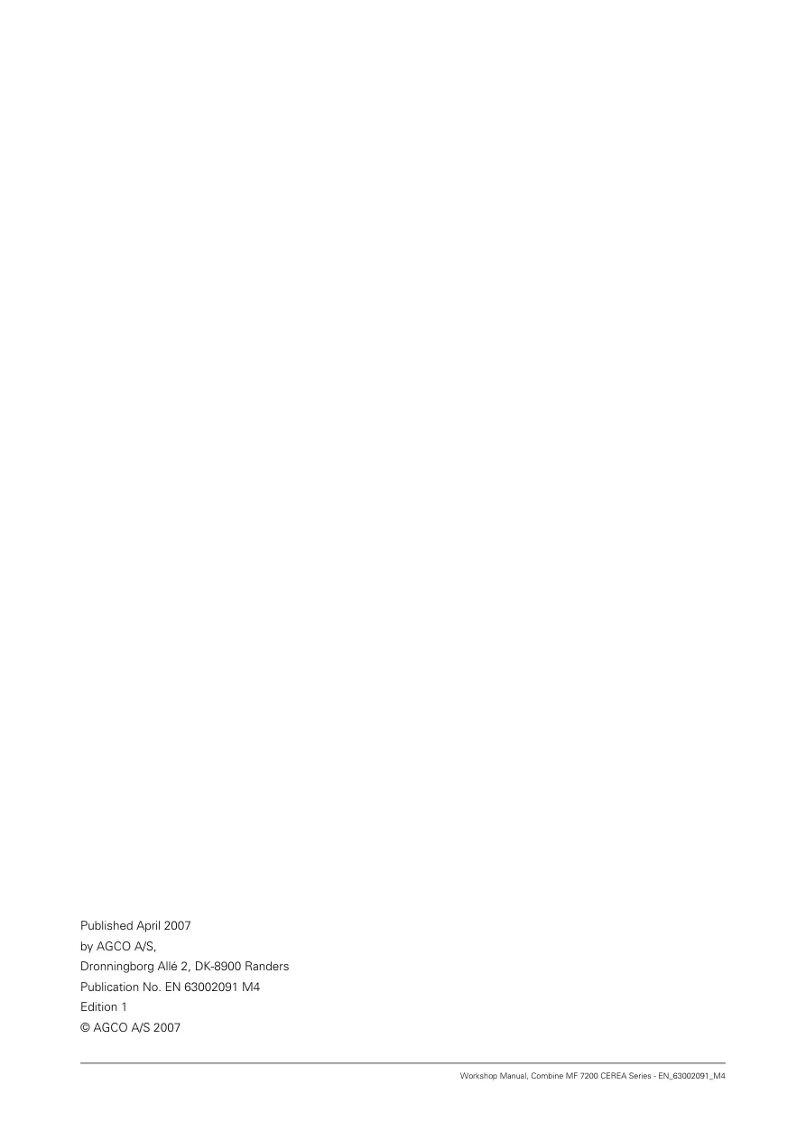 Massey Ferguson Combine Service & Repair Manual preview page 2