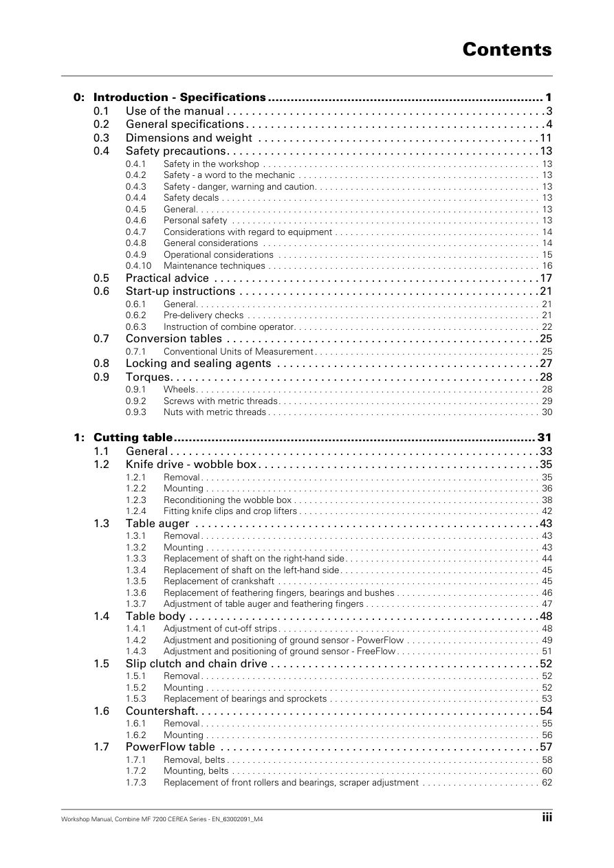 Massey Ferguson Combine Service & Repair Manual preview page 5