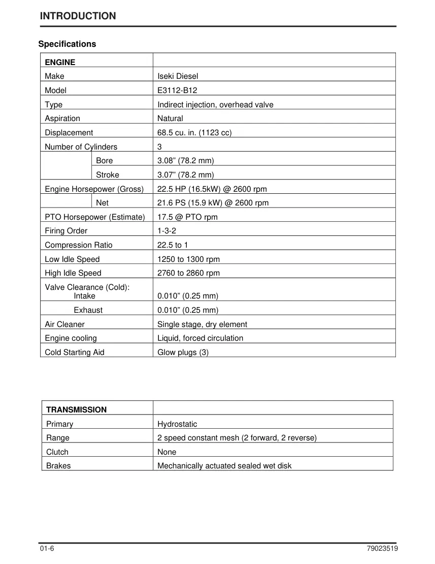 Massey Ferguson GC2300 Tractor Service & Repair Manual preview page 6