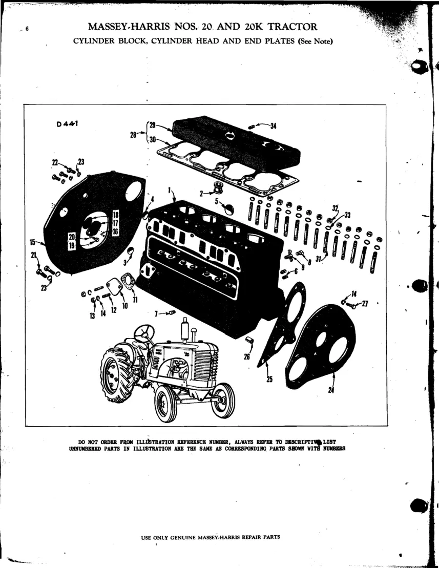 Massey Ferguson Harris 20 20K Tractor Parts Manual preview page 6