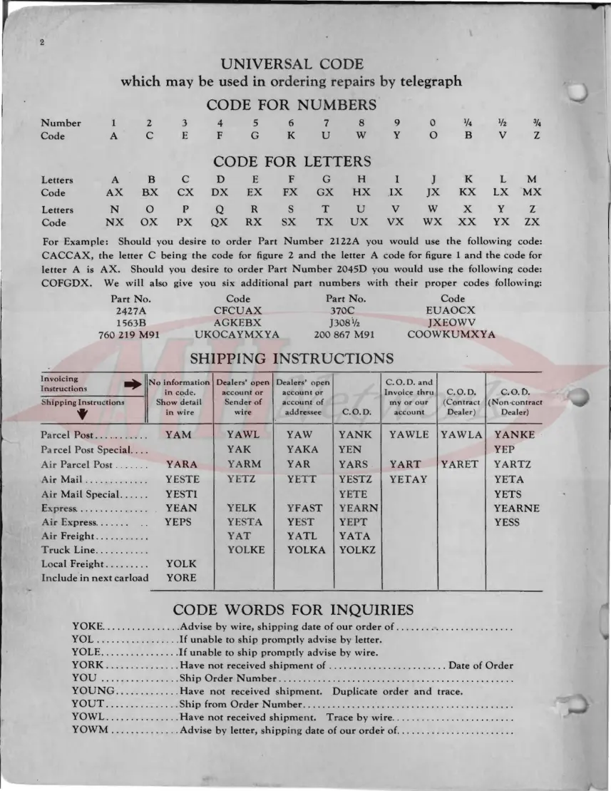 Massey Ferguson Harris 22 22K Tractor Parts Manual preview page 2