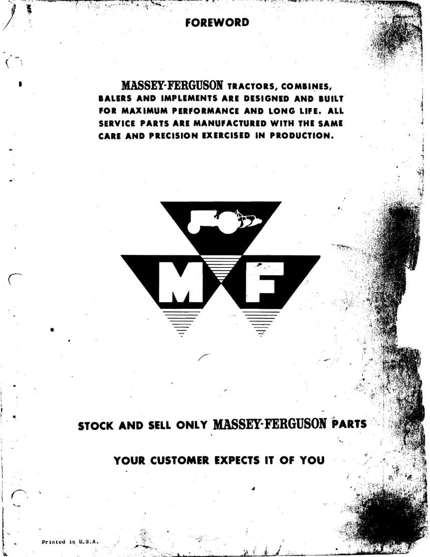 Massey Ferguson Harris 30 30K Tractor Parts Manual preview page 3