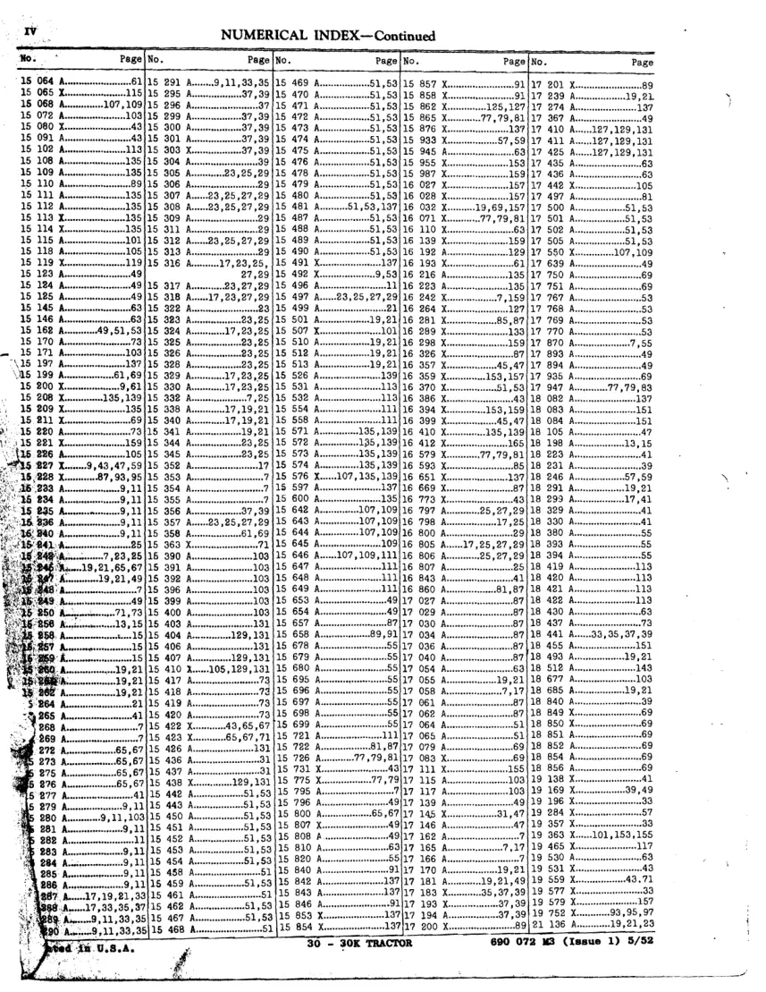 Massey Ferguson Harris 30 30K Tractor Parts Manual preview page 6