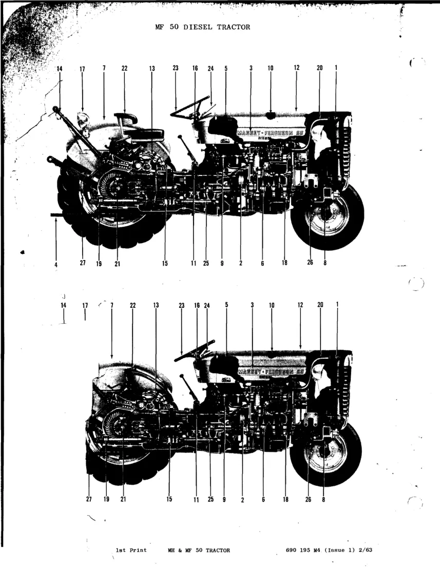 Massey Ferguson /HARRIS 50 Gas & Diesel Tractor Parts Manual preview page 4