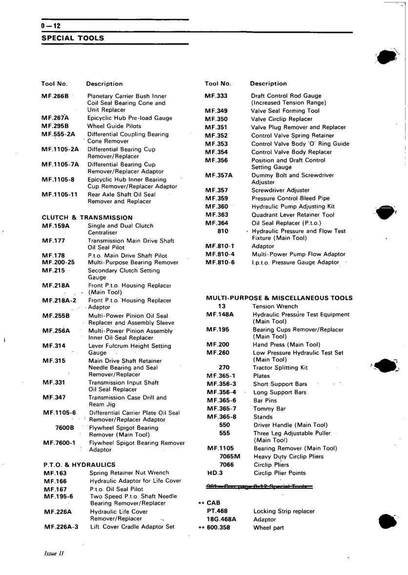 Massey Ferguson -Harris MF 590 Tractor Service & Repair Manual preview page 3