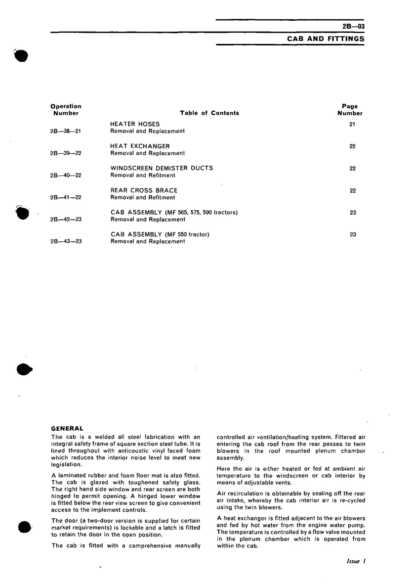 Massey Ferguson -Harris MF 590 Tractor Service & Repair Manual preview page 6
