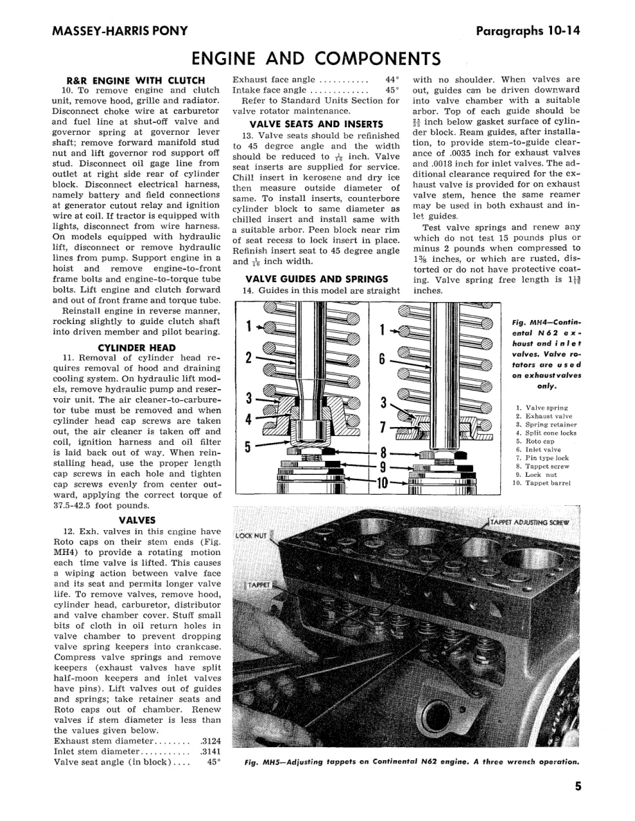 Massey Ferguson Harris MH Pony Tractor Service & Repair Manual preview page 5