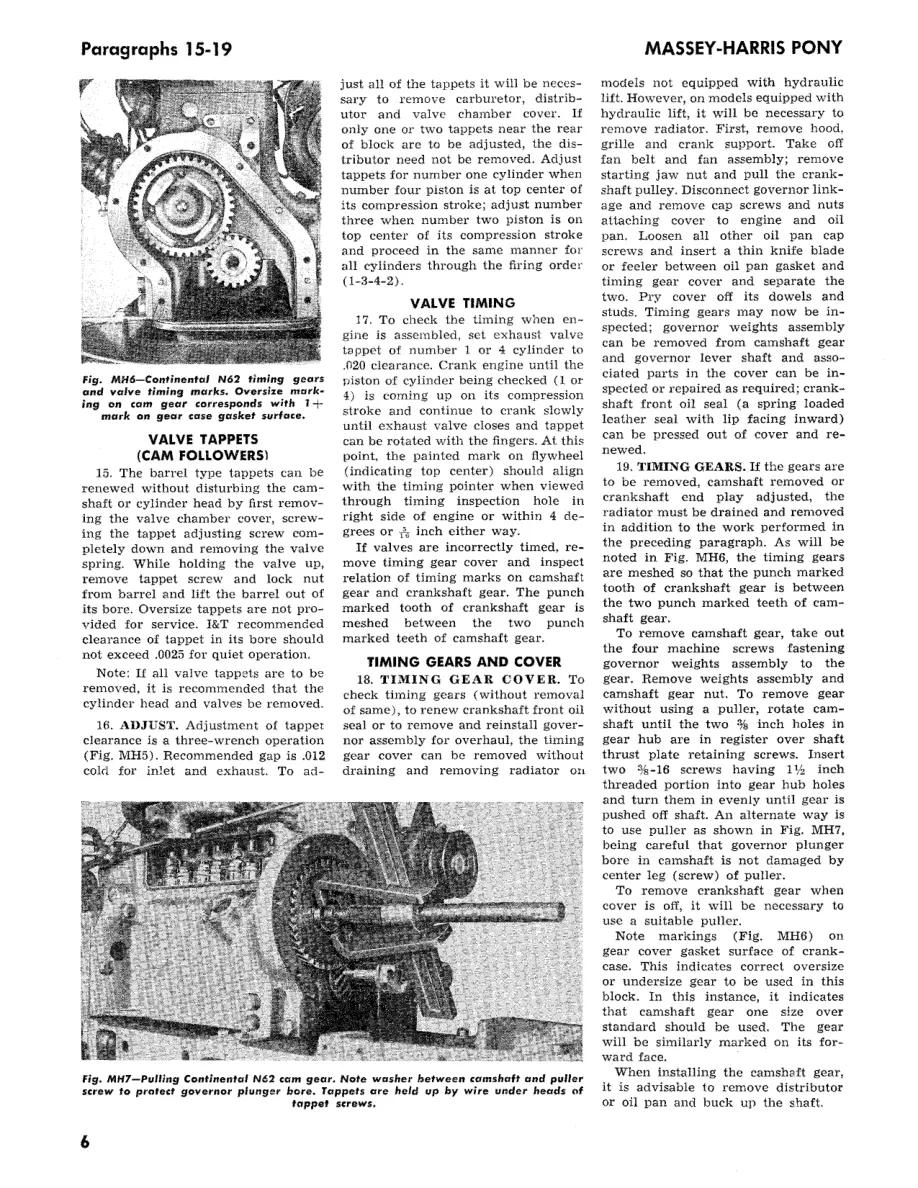Massey Ferguson Harris MH Pony Tractor Service & Repair Manual preview page 6