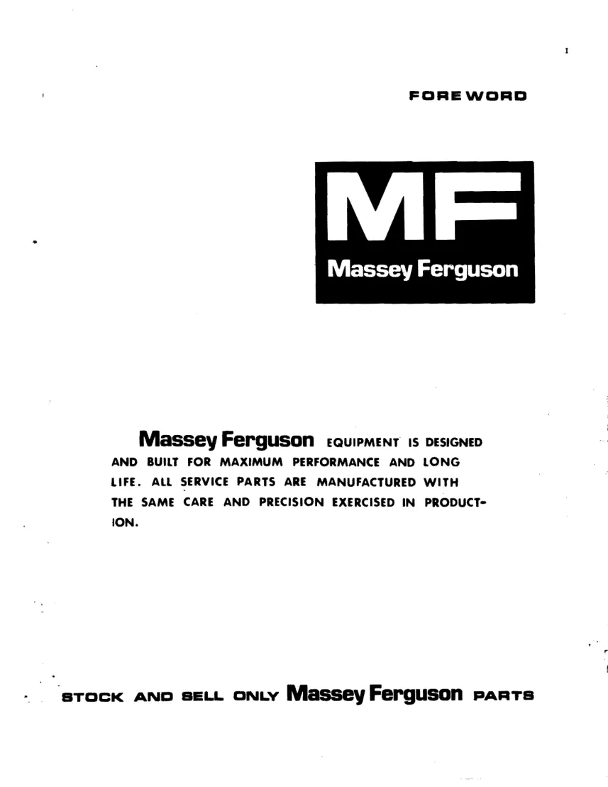Massey Ferguson MF 12 Baler Parts Manual preview page 3