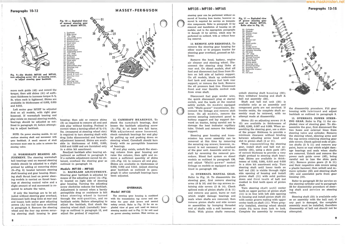 Massey Ferguson MF 165 Tractor Service & Repair Manual preview page 6