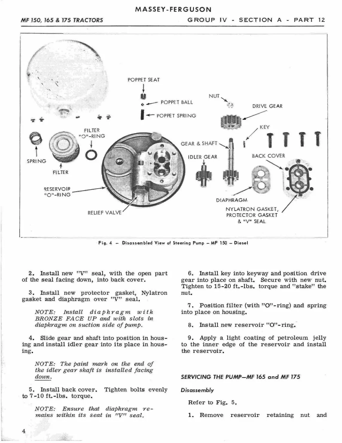 Massey Ferguson MF 175 Tractor Service & Repair Manual preview page 6