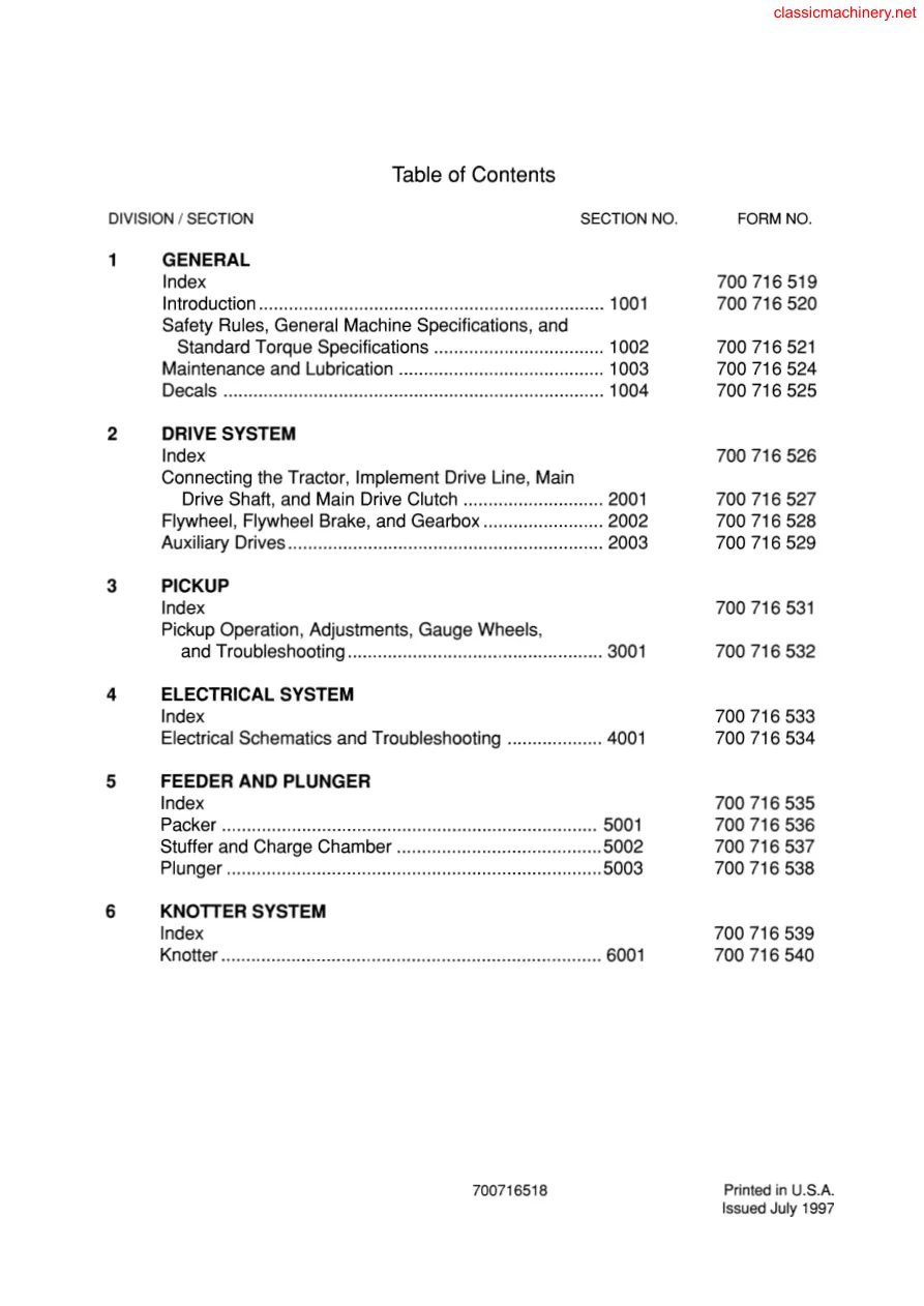 Massey Ferguson MF 185 MB Baler Service & Repair Manual preview page 2
