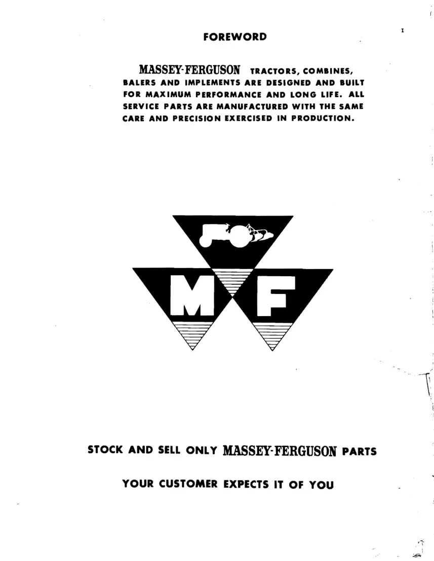 Massey Ferguson MF 205 Combine Parts Manual preview page 3
