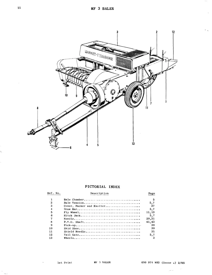 Massey Ferguson MF 3 Baler Parts Manual preview page 4