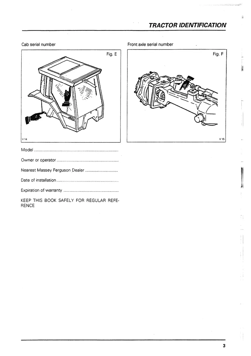 Massey Ferguson MF 3000-3100 Tractor Operator's Manual preview page 3