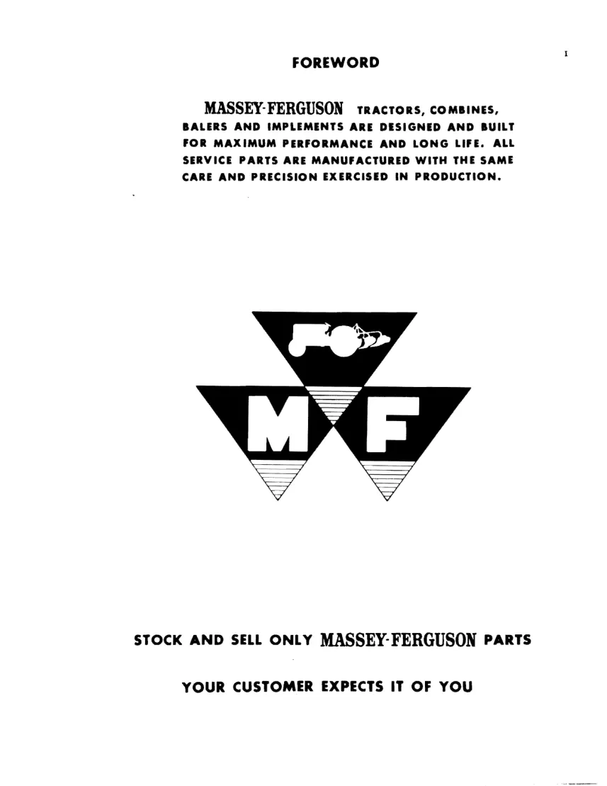 Massey Ferguson MF 33 Grain Drill Machine Parts Manual preview page 3