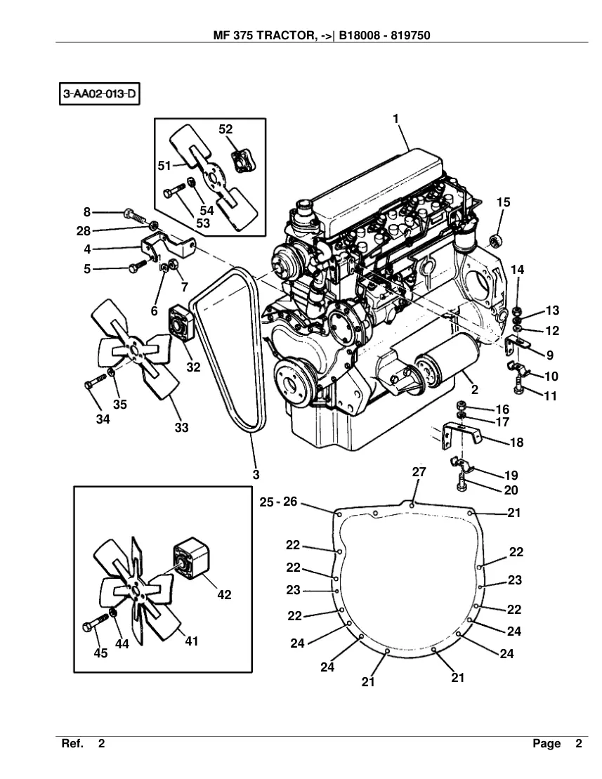 Massey Ferguson MF 375 Tractor Before SN B18008 Parts Manual preview page 3