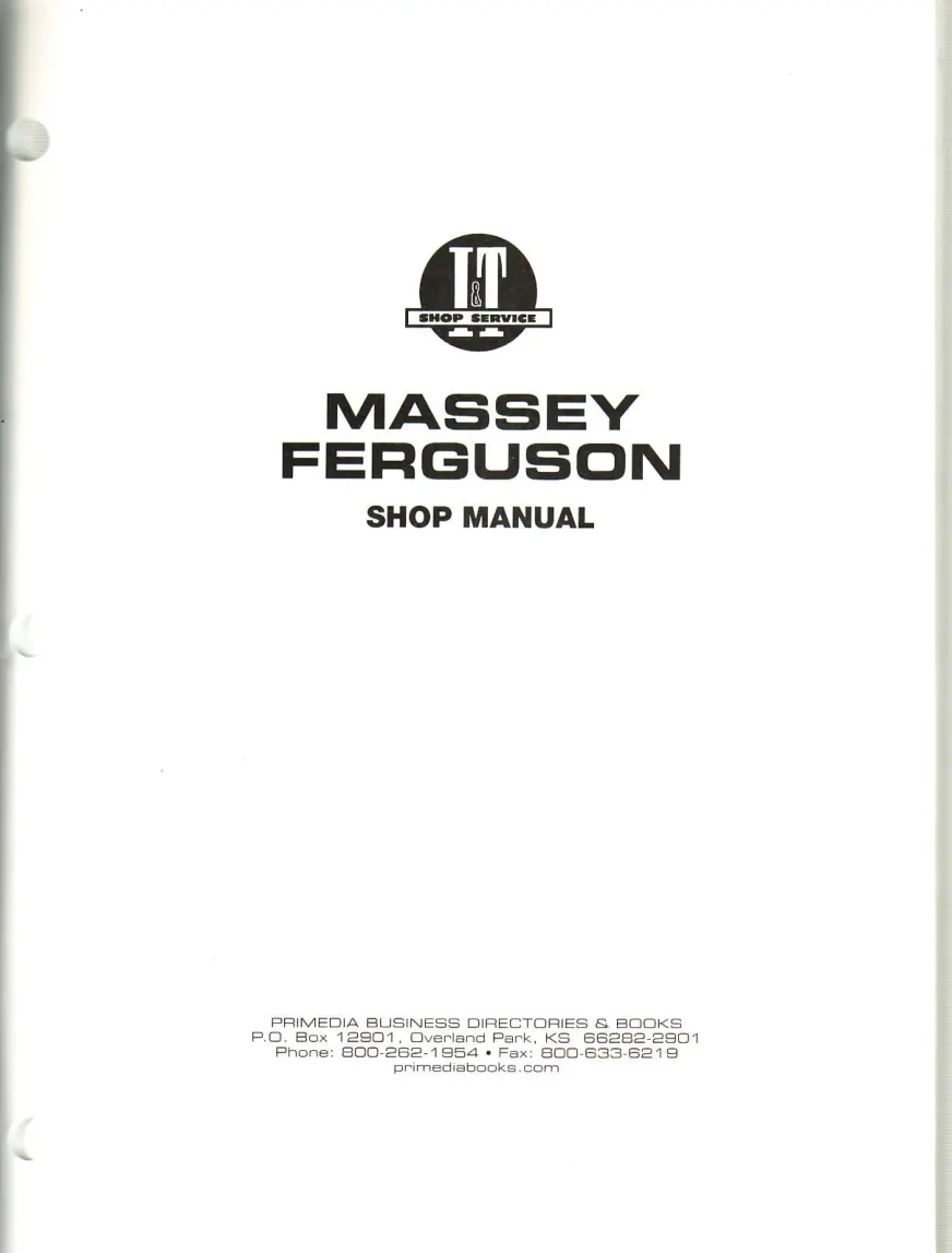 Massey Ferguson MF 375 Tractor Service & Repair Manual preview page 2