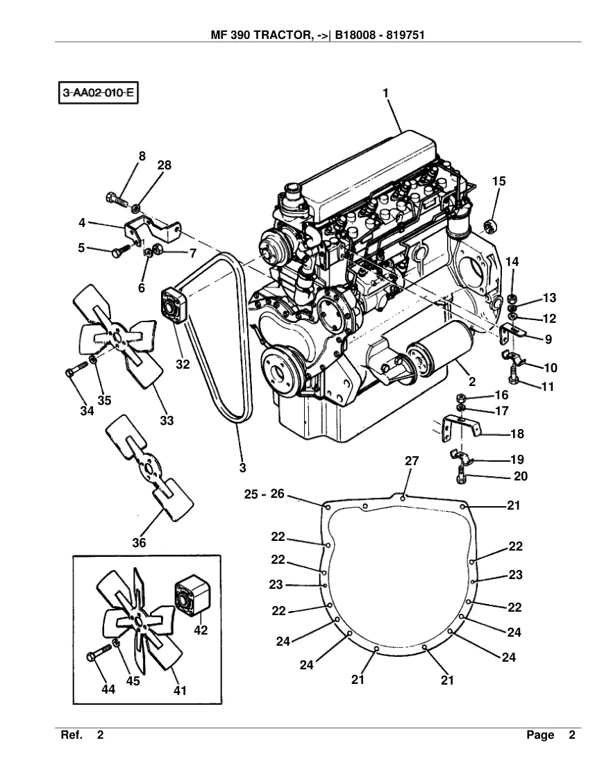 Massey Ferguson MF 390 Tractor Before SN B18008 Parts Manual preview page 3