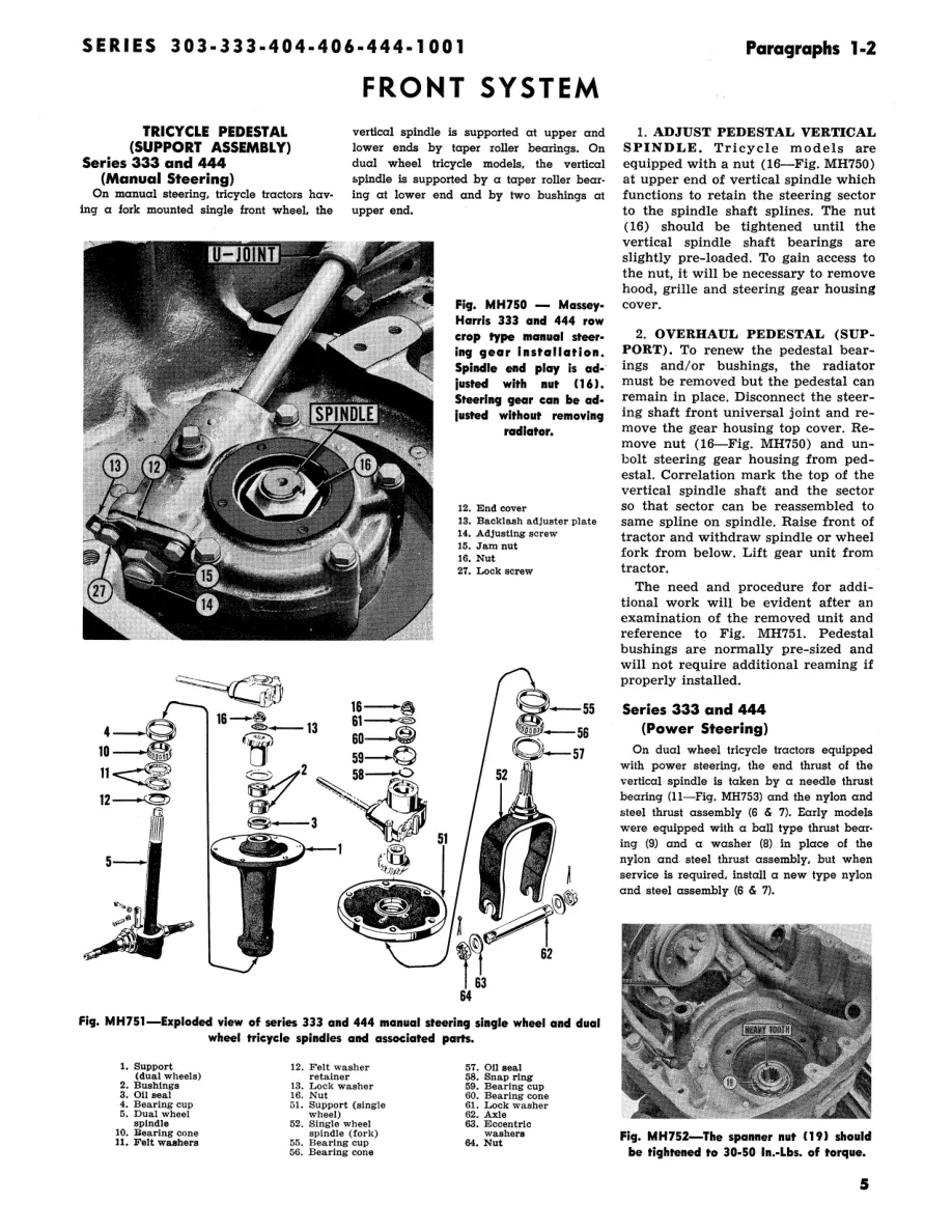 Massey Ferguson MF 406 Tractor Service & Repair Manual preview page 5