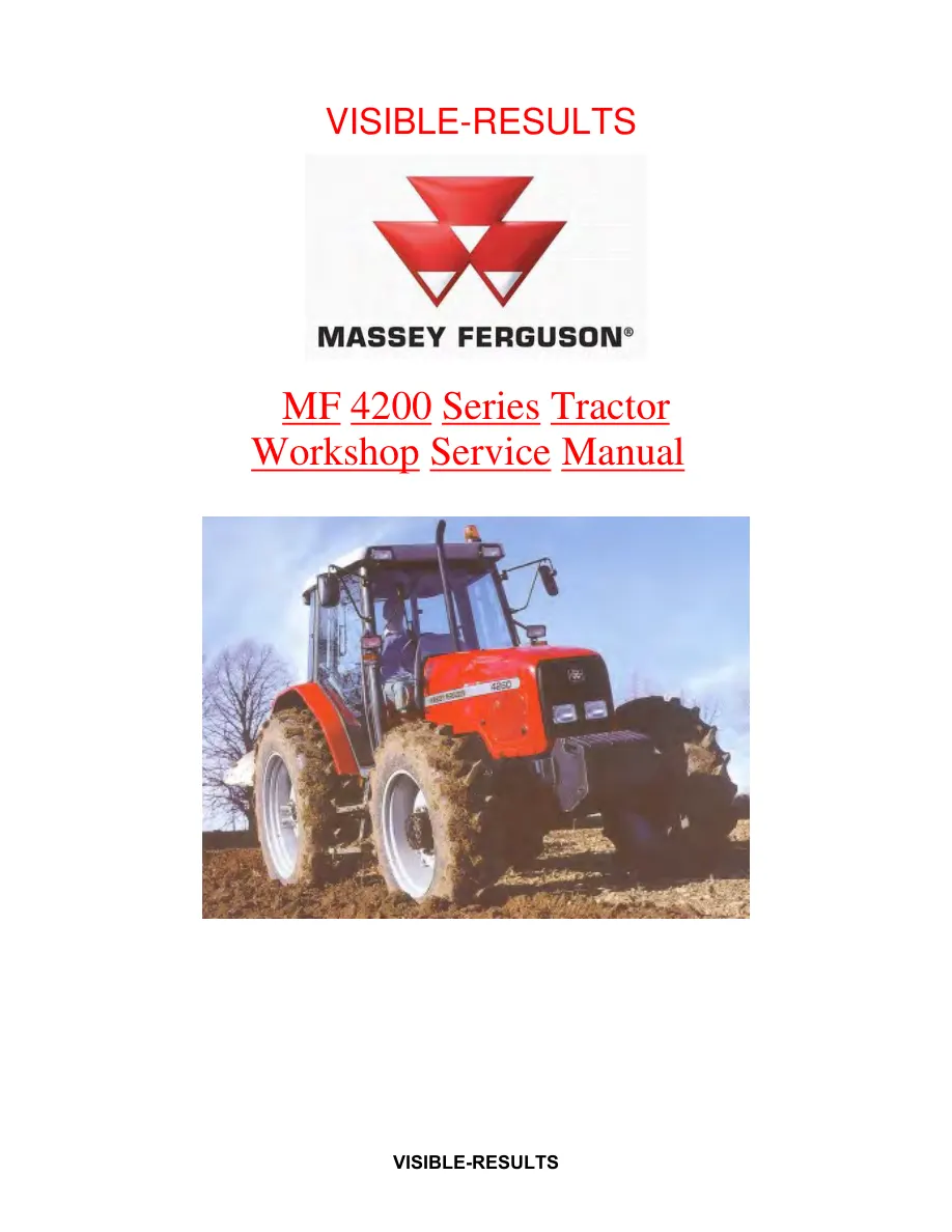 Massey Ferguson MF 4243 Tractor Service & Repair Manual preview page 1