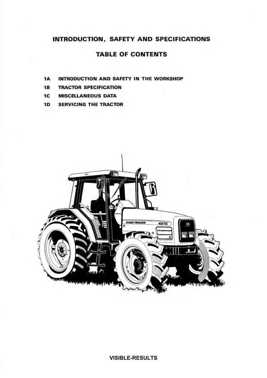 Massey Ferguson MF 4243 Tractor Service & Repair Manual preview page 4