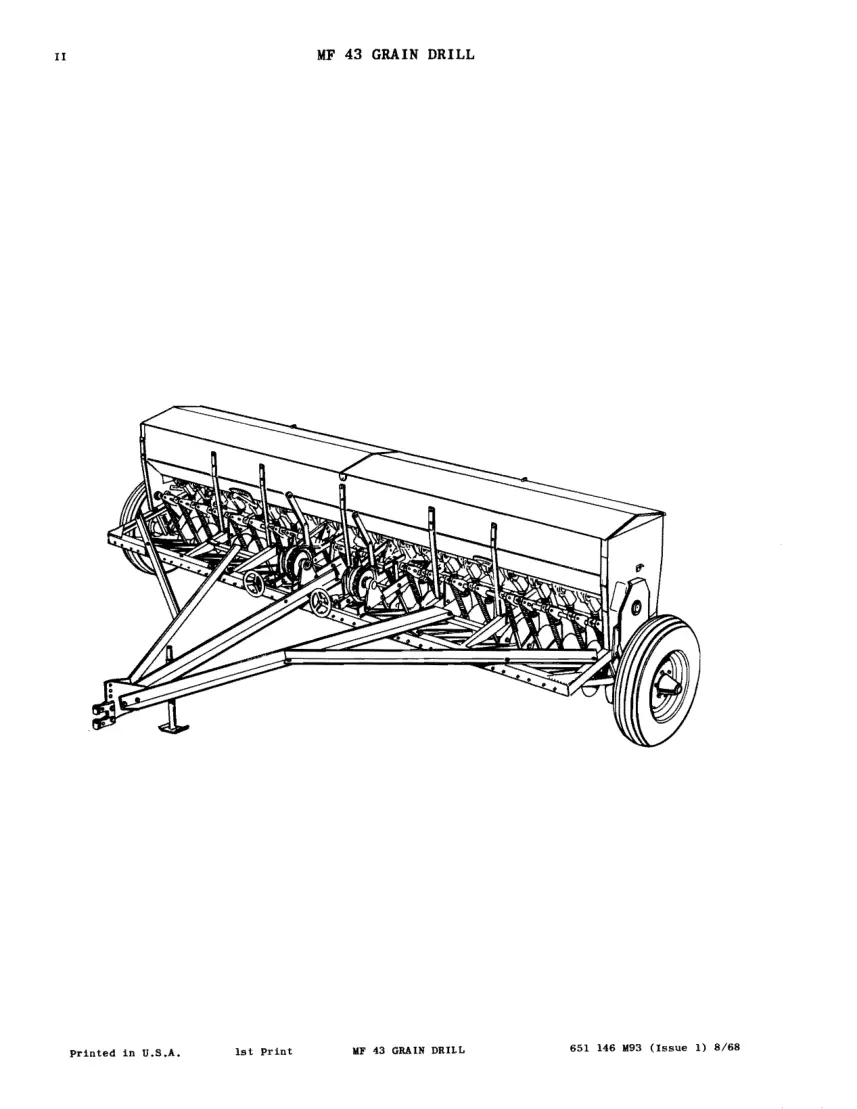 Massey Ferguson MF 43 Grain Drill Machine Parts Manual preview page 4