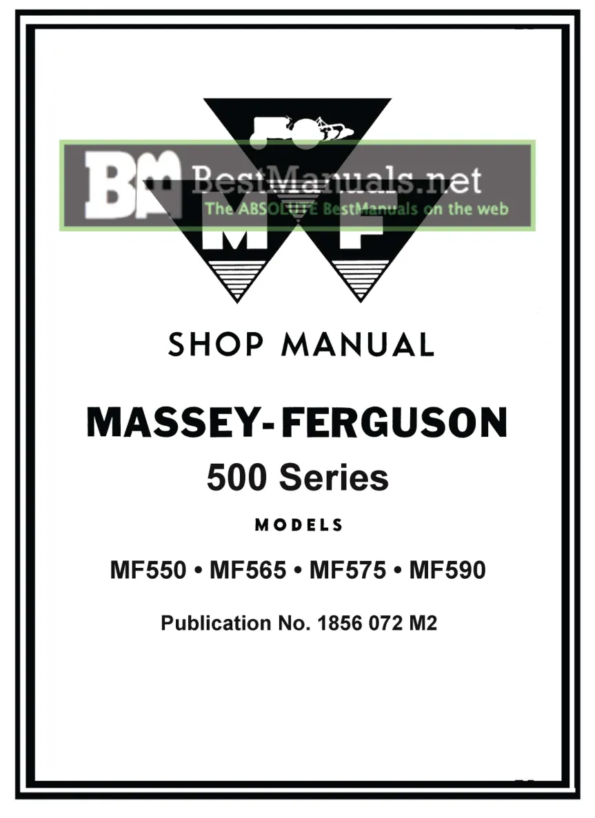Massey Ferguson MF 550 Tractor Operator's Manual preview page 1
