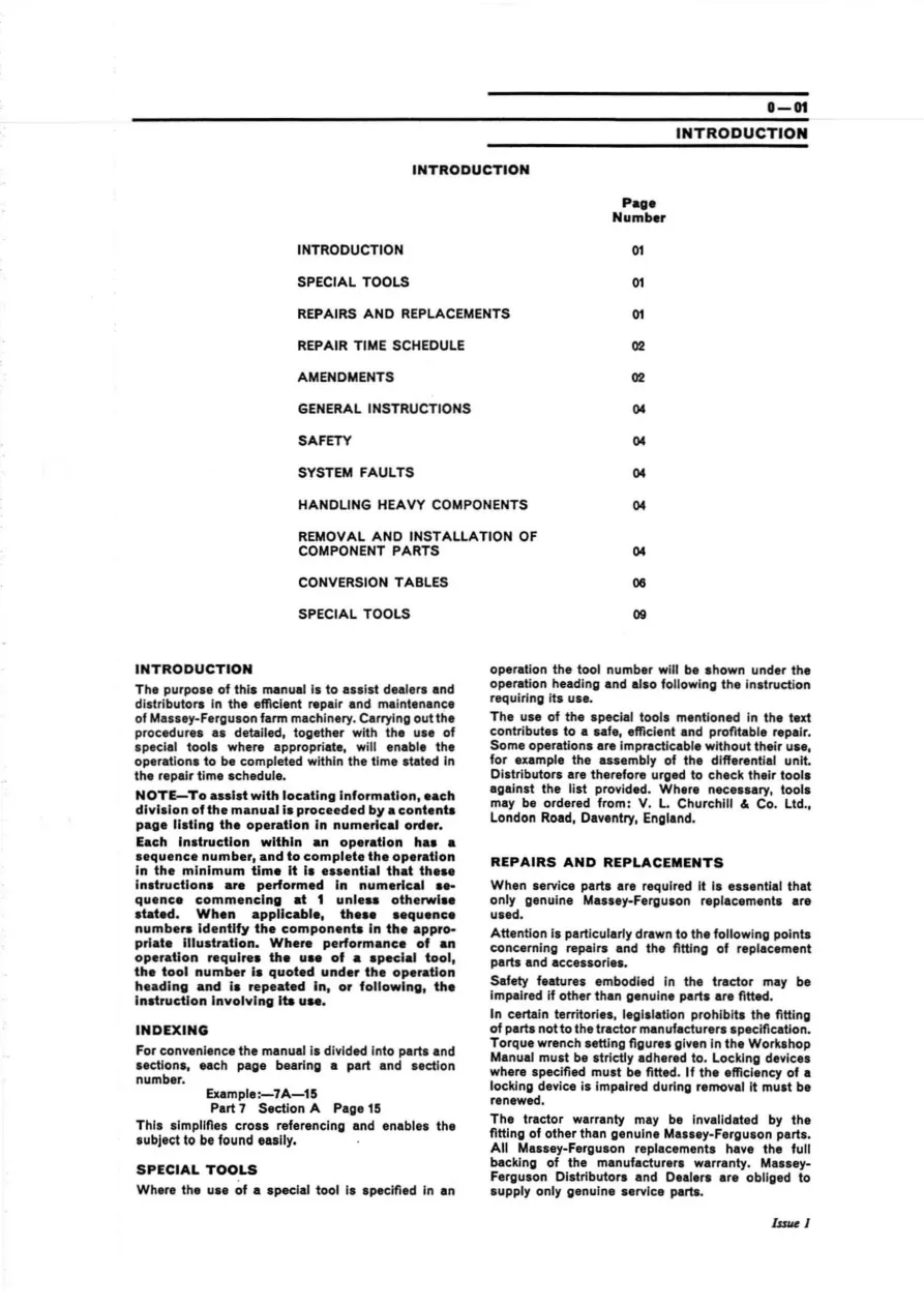 Massey Ferguson MF 550 Tractor Operator's Manual preview page 3