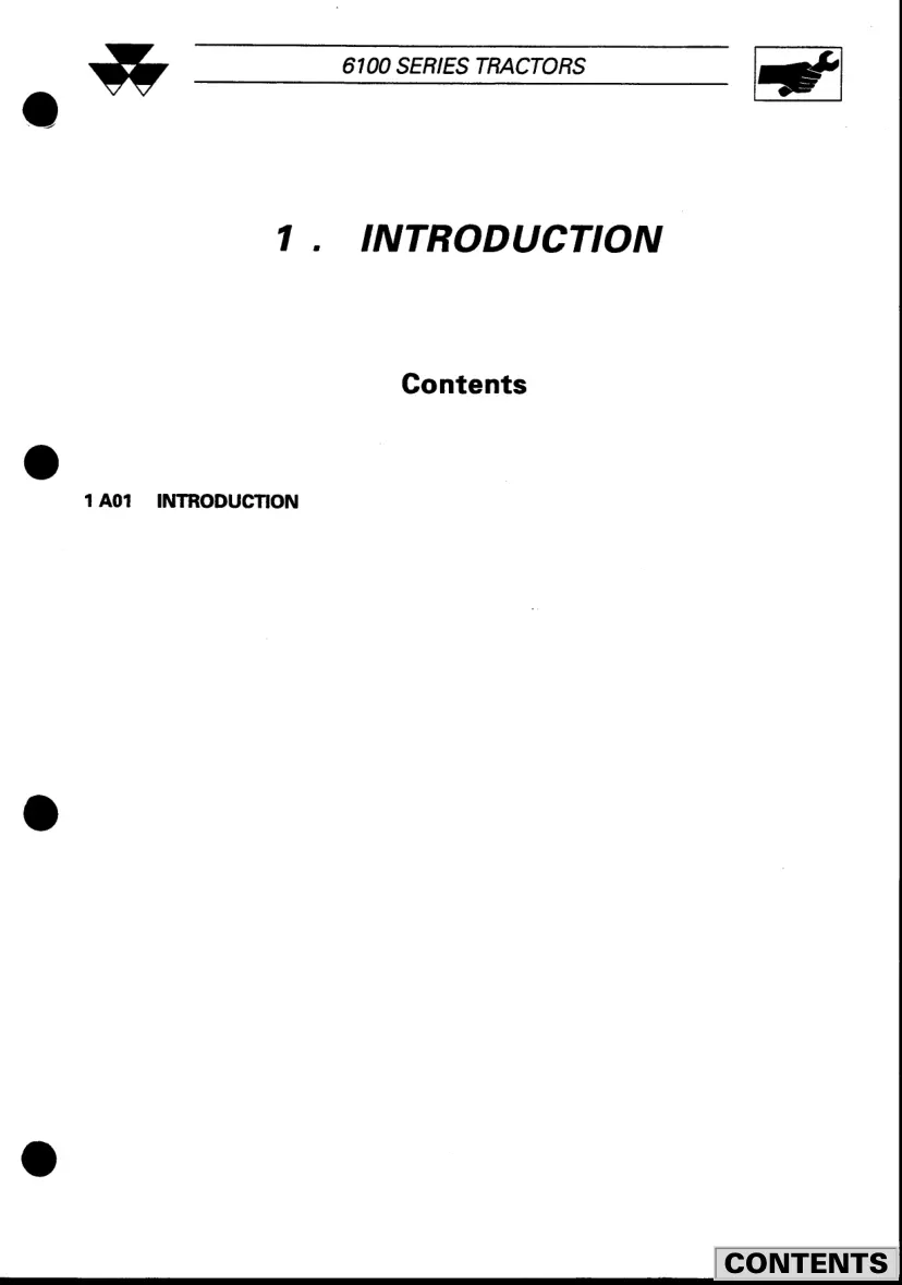 Massey Ferguson MF-6180 Tractor Service & Repair Manual preview page 2