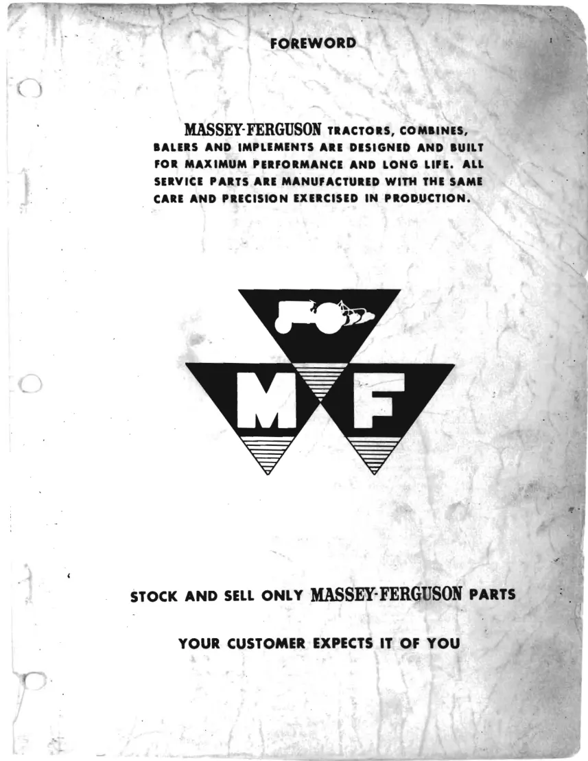 Massey Ferguson MF 85 & 88 Tractors Parts Manual preview page 3