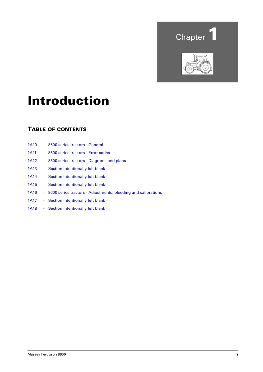 Massey Ferguson MF 8670 Tractor Service & Repair Manual preview page 1