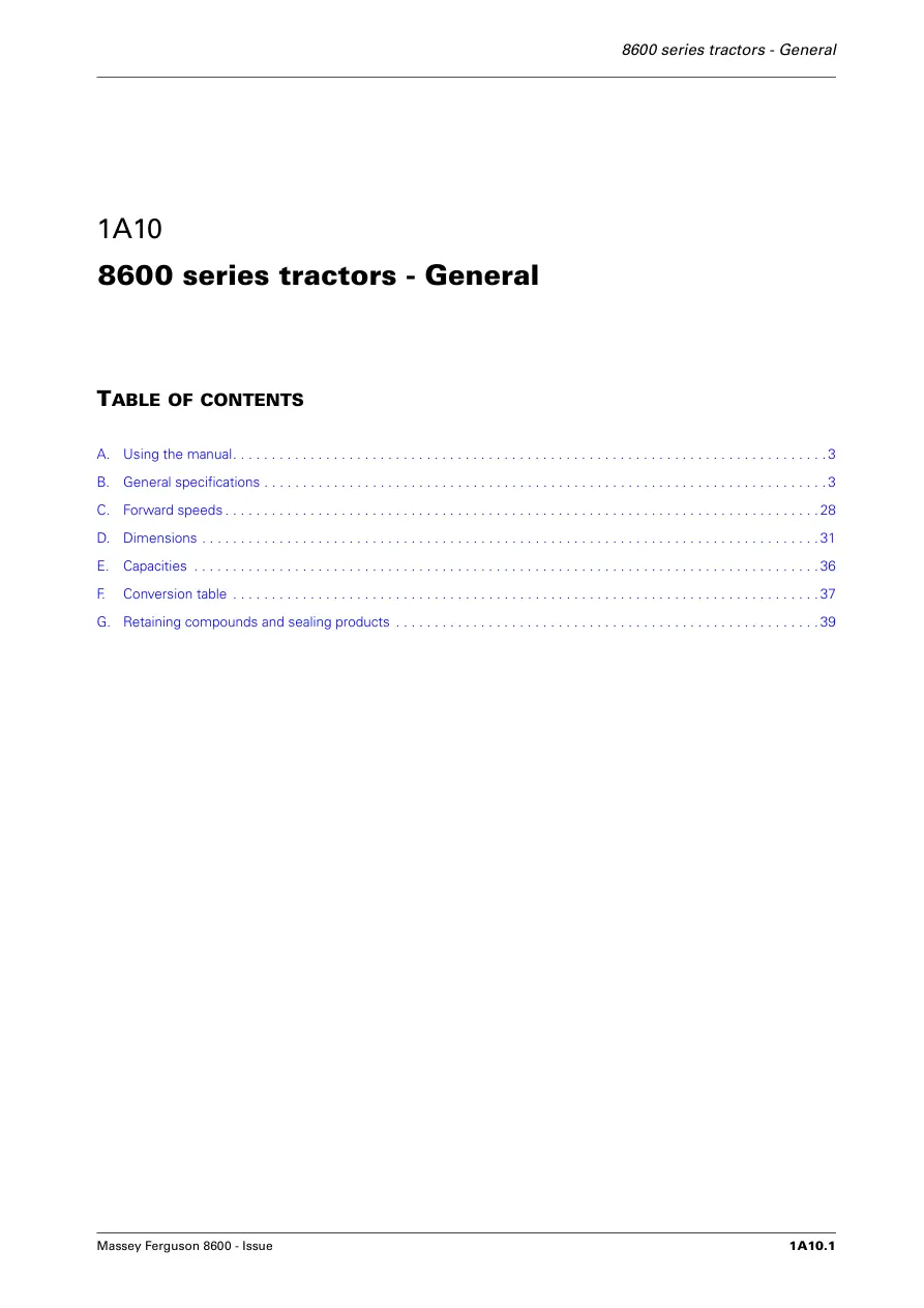 Massey Ferguson MF 8670 Tractor Service & Repair Manual preview page 3
