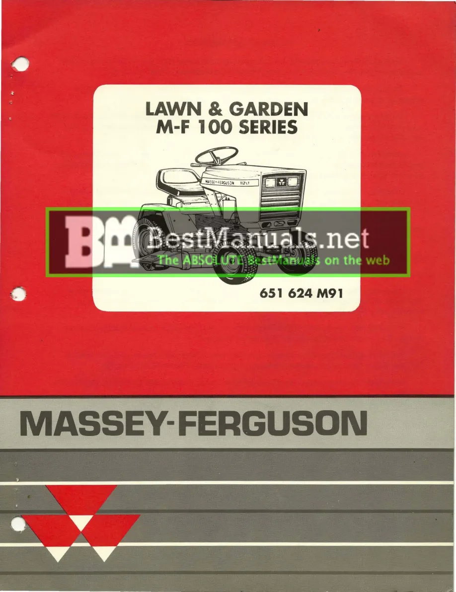 Massey Ferguson MF100 Series Tractor Parts Manual preview page 1