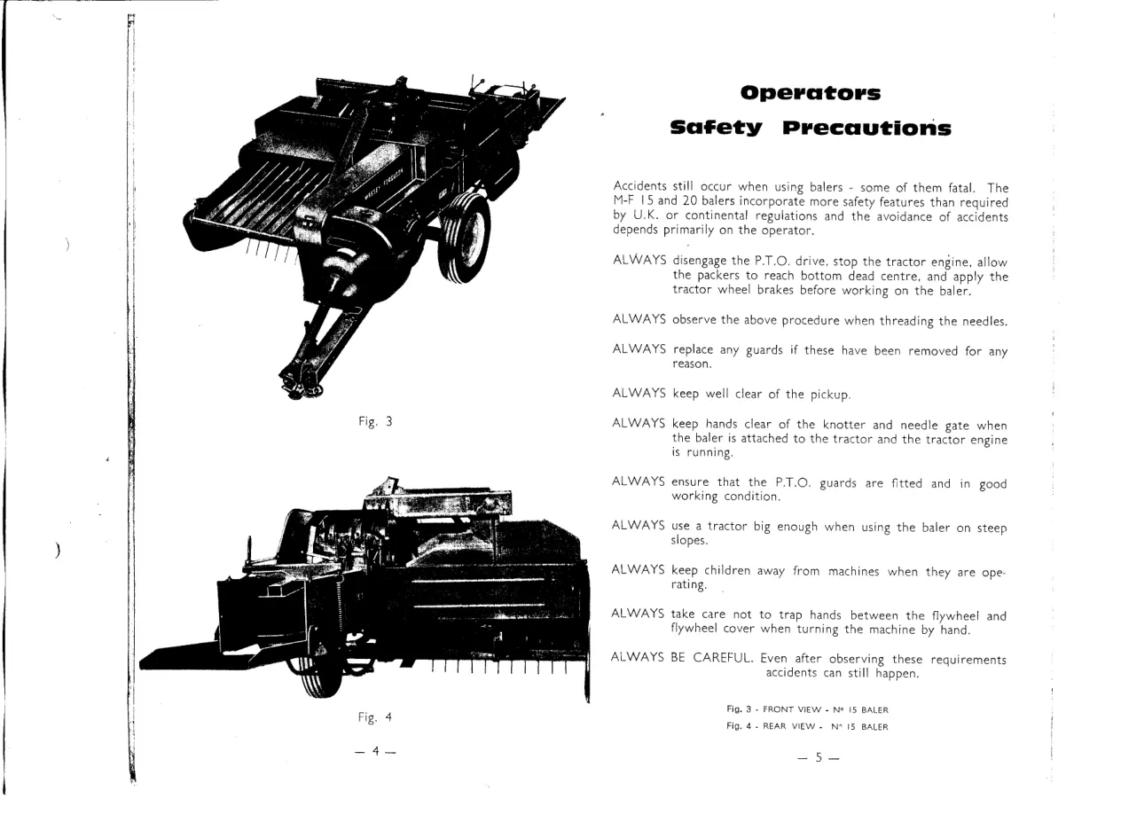 Massey Ferguson MF20 Baler Operating Parts Manual preview page 2