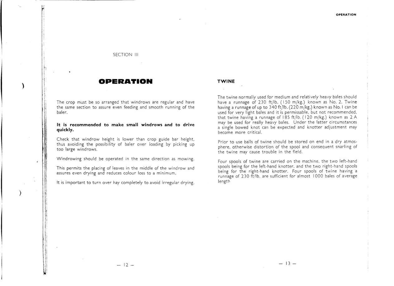 Massey Ferguson MF20 Baler Operating Parts Manual preview page 6