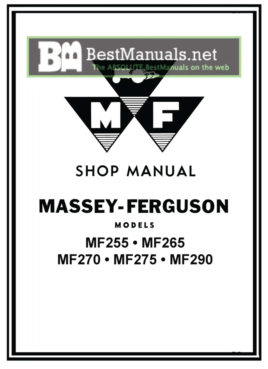 Massey Ferguson MF275 Tractor Parts Manual preview page 1