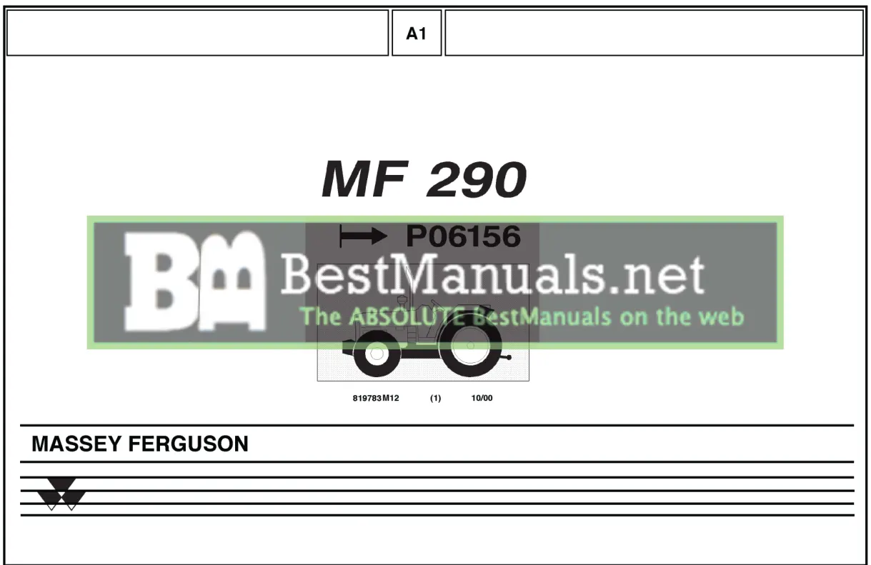 Massey Ferguson MF290 MF-290 Tractor Parts Manual preview page 1