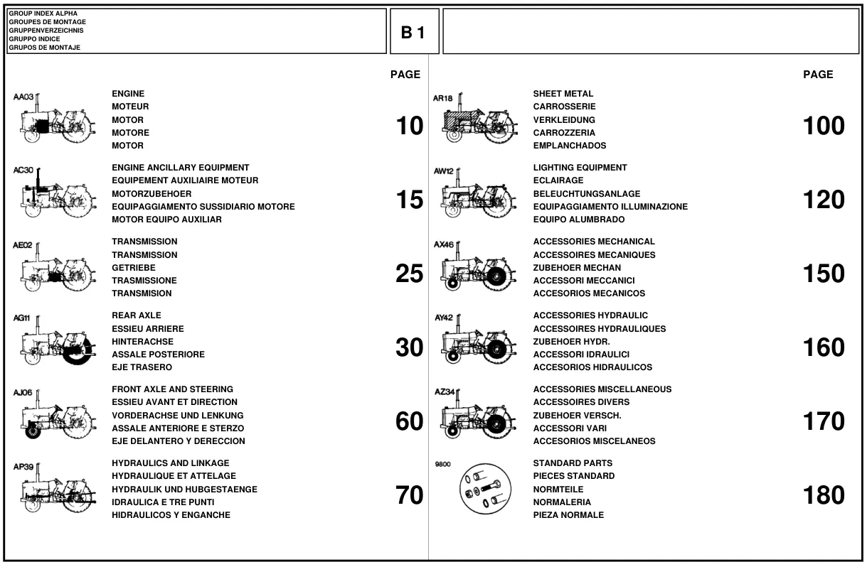 Massey Ferguson MF290 MF-290 Tractor Parts Manual preview page 2