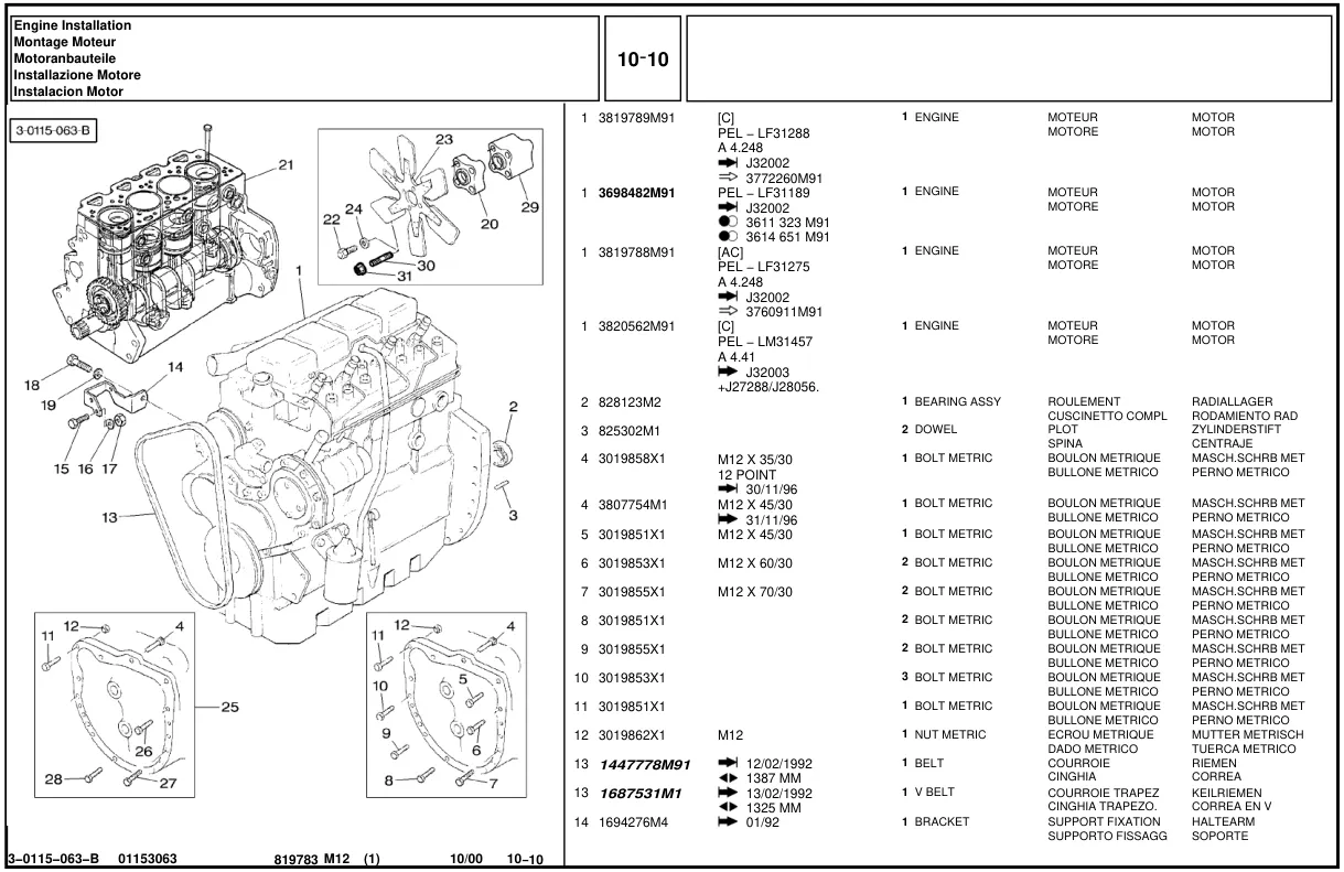 Massey Ferguson MF290 MF-290 Tractor Parts Manual preview page 5