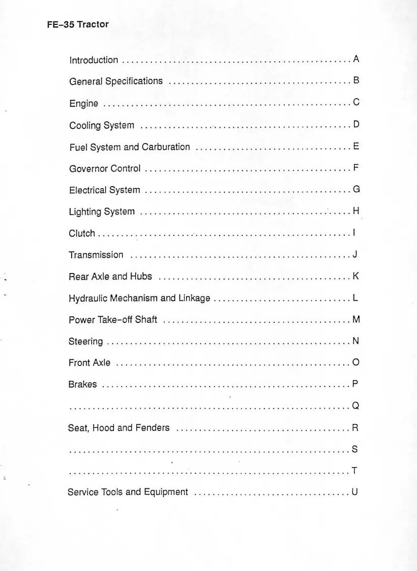 Massey Ferguson MF35 MF-35 Tractor Service & Repair Manual preview page 3