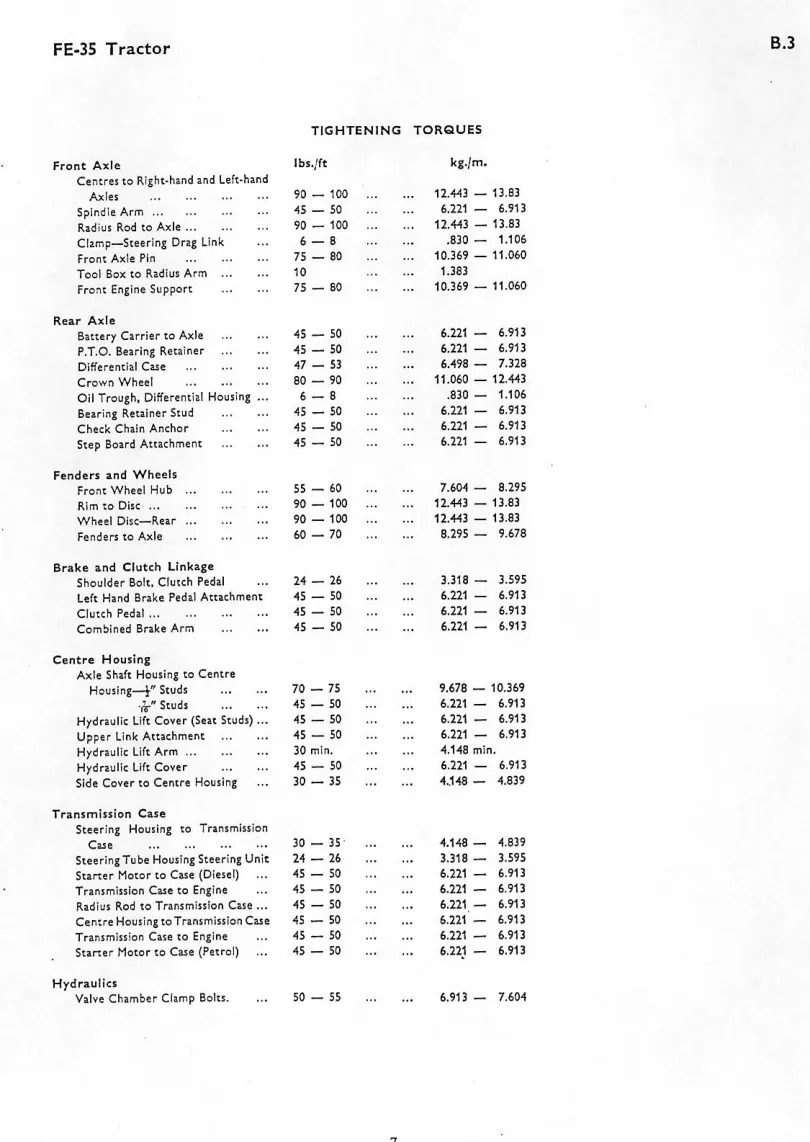 Massey Ferguson MF35 MF-35 Tractor Service & Repair Manual preview page 6