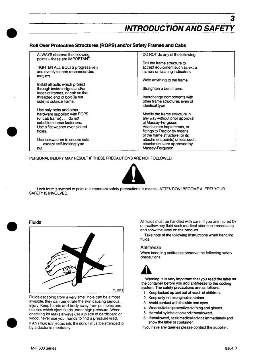 Massey Ferguson MF365 Tractor Service & Repair Manual preview page 6