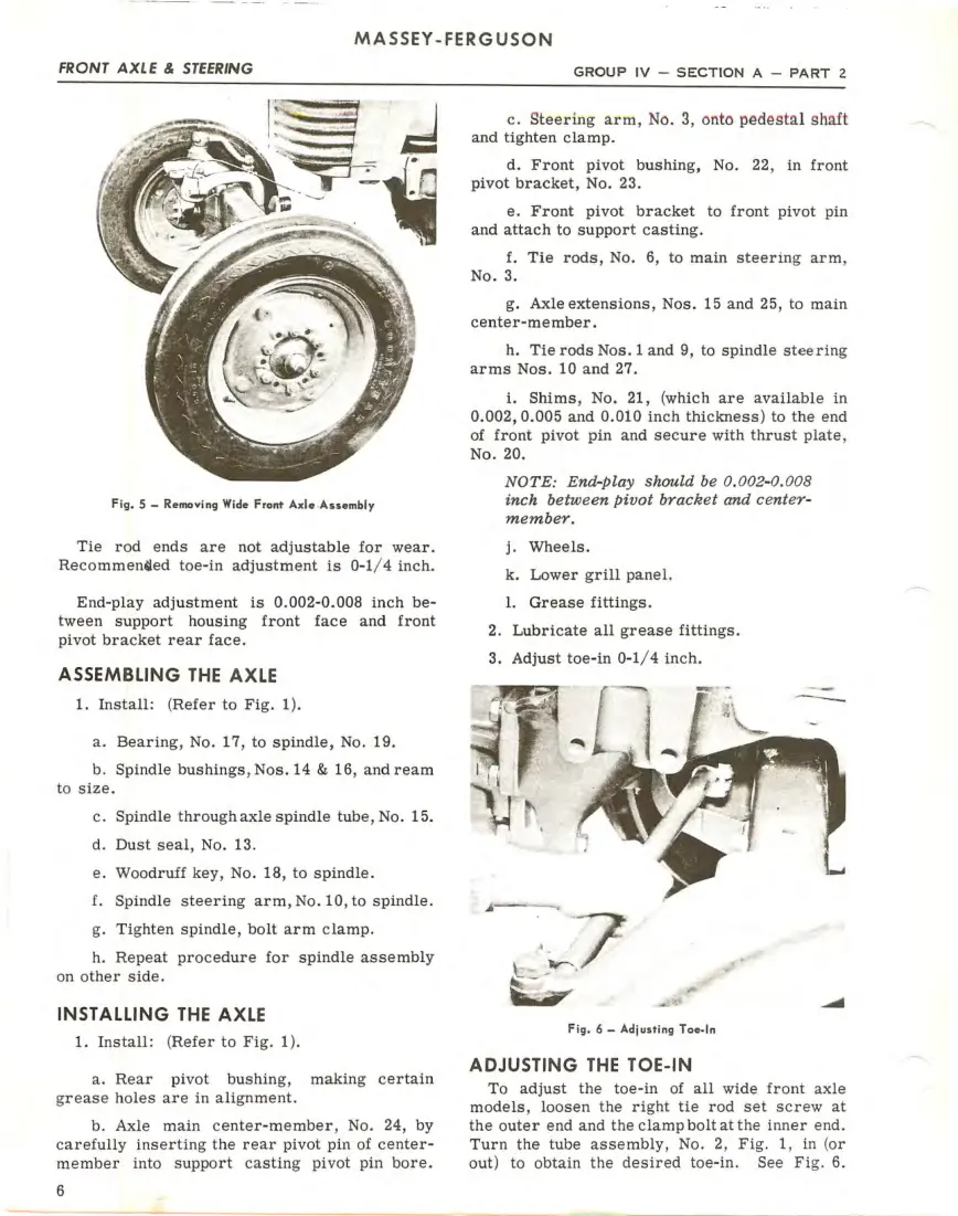 Massey Ferguson MF50 MF65 Tractor Service & Repair Manual preview page 4
