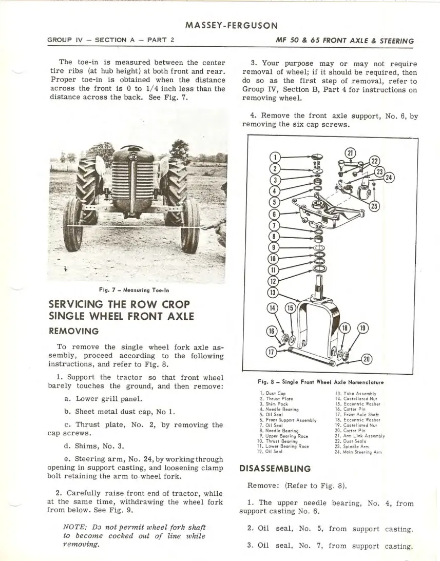 Massey Ferguson MF50 MF65 Tractor Service & Repair Manual preview page 5