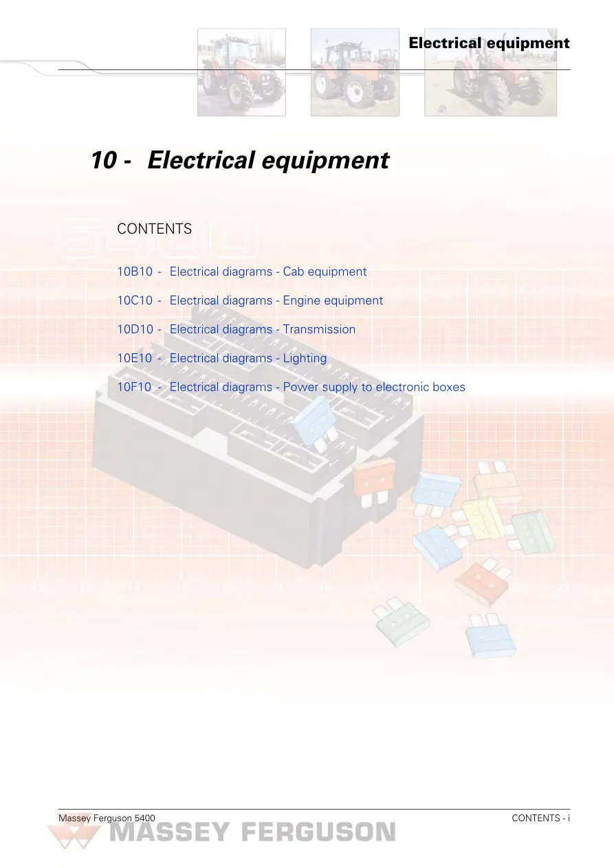 Massey Ferguson MF5400 Series Tractor Service & Repair Manual preview page 1