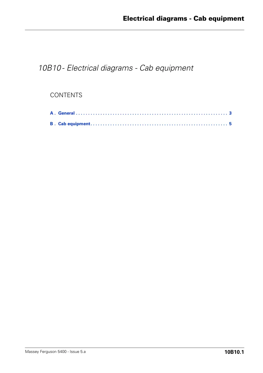 Massey Ferguson MF5400 Series Tractor Service & Repair Manual preview page 3